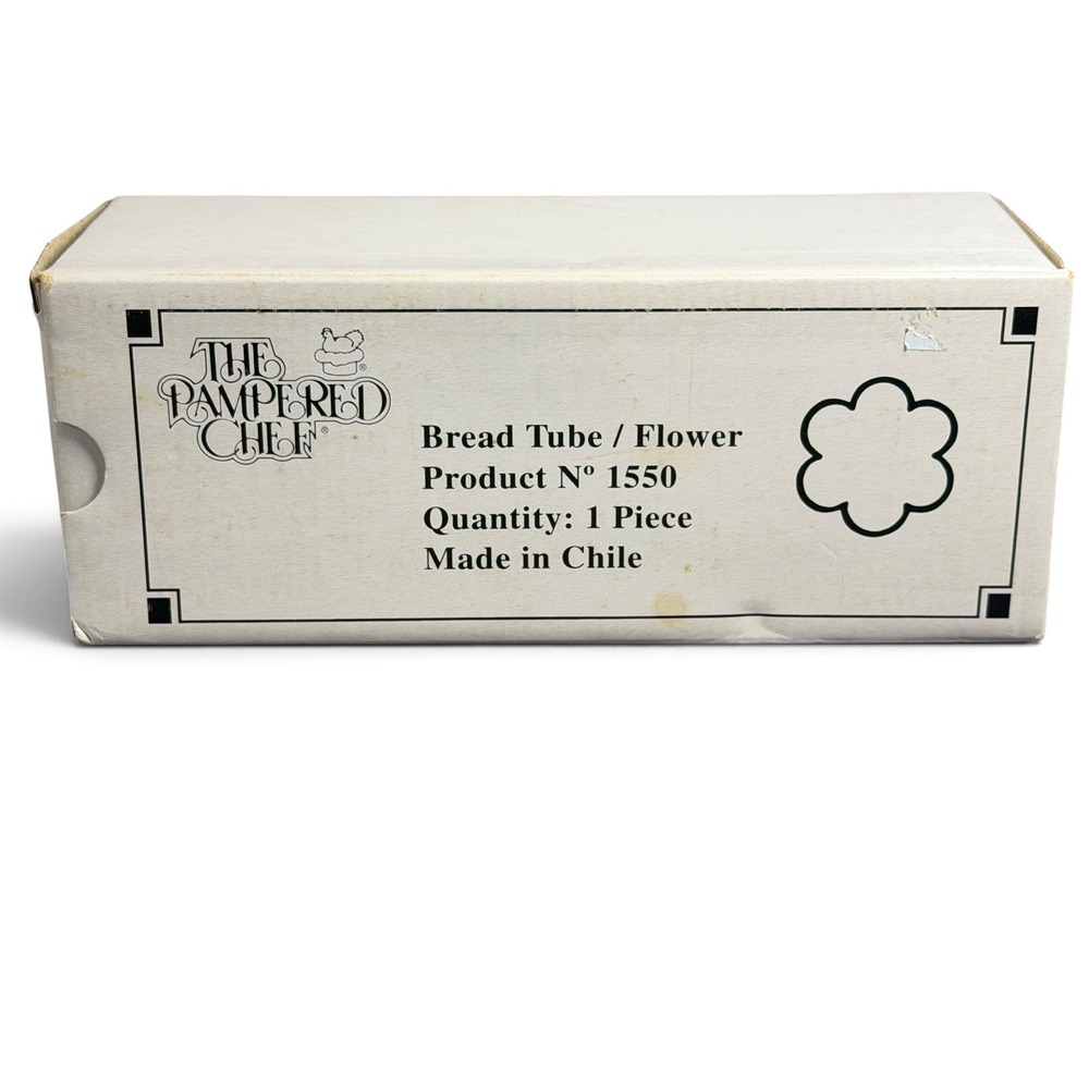 The Pampered Chef Flower Bread Tube 1550 Stainless Steel Baking Mold Vintage